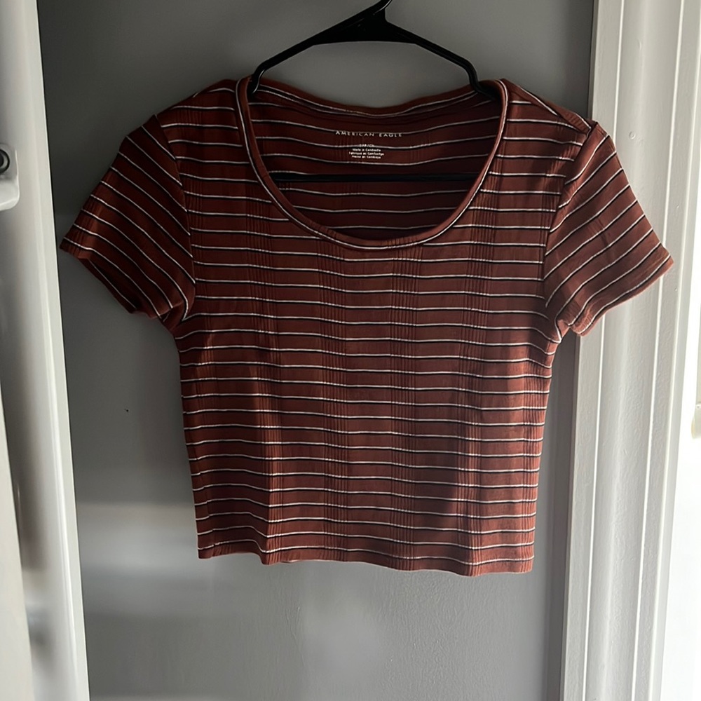 American Eagle Striped Crop Top